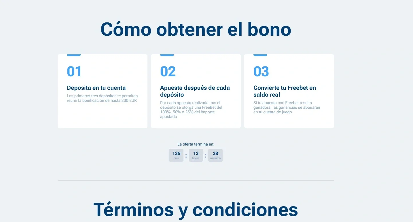 Promoción de bienvenida 1xBet para nuevos usuarios